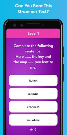 English Grammar Test - Screenshot 1