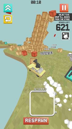 Drop boxes by driving a car - Screenshot 2