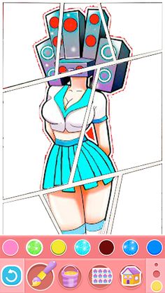 Speaker woman Toilet Coloring - Screenshot 1