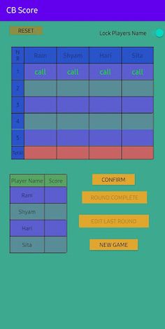 Call Break Score Keeper - Screenshot 2