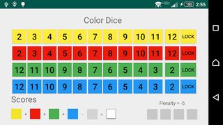 Color Dice Score Card - Screenshot 1