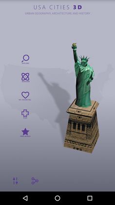 USA cities 3D: geography quiz, - Screenshot 1
