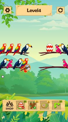 Bird Color:Sort Puzzle Game - Screenshot 1