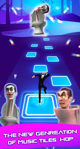 Skibidi Music Tiles Hop 3D Run - Screenshot 3