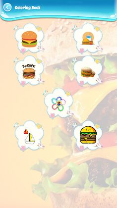 Hamburger coloring game - Screenshot 4