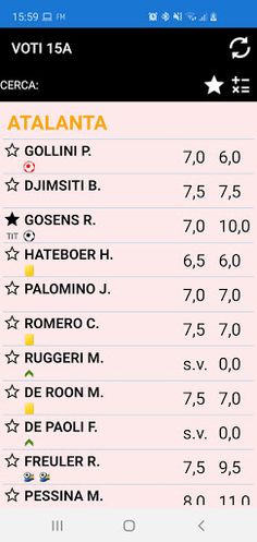 FantaVoti - Screenshot 2