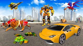 Flying Tiger Robot Car Game 3D - Screenshot 2