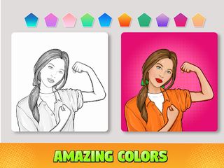 Princess Girl Coloring Drawing - Screenshot 1