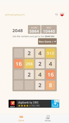 2048 - Game Sambil Donasi Goto - Screenshot 2