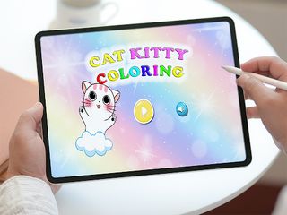 Cute Kitten Coloring Page. - Screenshot 2