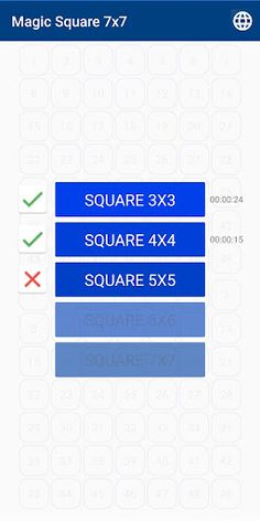 Magic Square 7x7 (tablet 9x9) - Screenshot 1