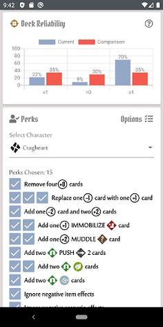 Gloomhaven Perk Calculator - Screenshot 2