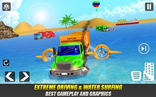 Garbage Truck Water Surfing 3D - Screenshot 2