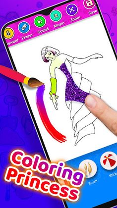 Princess Coloring Book - ASMR - Screenshot 1