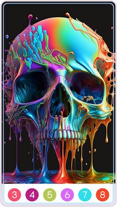 Skull Coloring Book Color Game - Screenshot 4