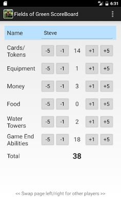 Fields of Green ScoreBoard - Screenshot 1