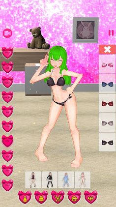 Rainbow Anime Girl Dress up - Screenshot 2