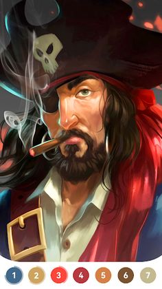 Pirates Adult Coloring Book - Screenshot 2