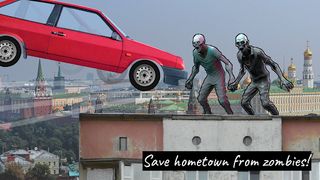 Rooftop Zombie Smasher Racing - Screenshot 2
