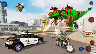 Flying Dino Robot Car Games - Screenshot 2