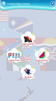 coloring oceania flag - Screenshot 2