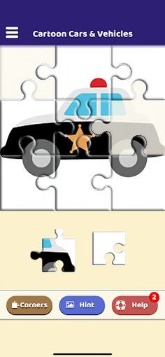 Cartoon Cars & Vehicles Puzzle - Screenshot 1