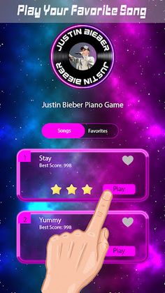 Justin Bieber Piano Tiles Game - Screenshot 2