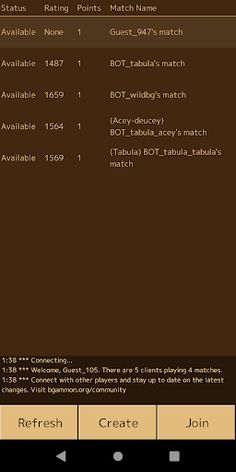 bgammon.org - Play Backgammon - Screenshot 2