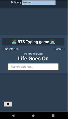 BTS Typing Game - Screenshot 2
