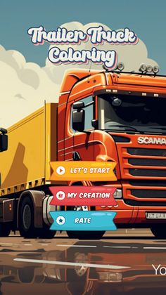 Truck Trailer Coloring - Screenshot 2