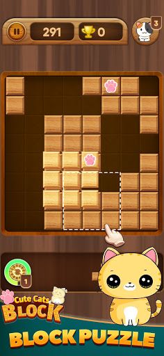 Block Wood Puzzle Cute Cats - Screenshot 1