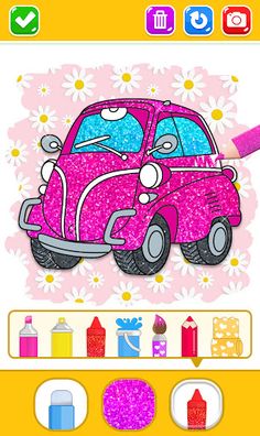 Cars Glitter Coloring Book - Screenshot 2