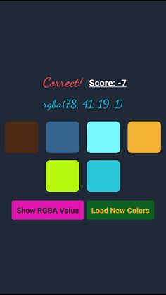RGB Color Guessing Game - Screenshot 4