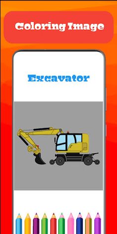 Excavator Coloring Game - Screenshot 2