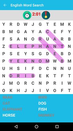 English Word Search Game - Screenshot 1