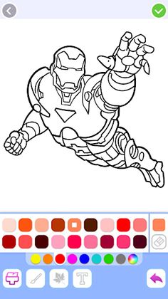 Iron Hero Superhero Coloring - Screenshot 3
