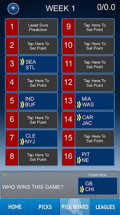PICK'EM Pro Football - Screenshot 4