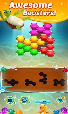 Glowy hexa boom puzzle game - Screenshot 1