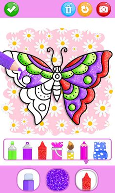 Butterfly Coloring Glitter - Screenshot 3