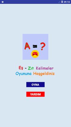 Eş-Zıt Kelimeler Oyunu - Screenshot 1