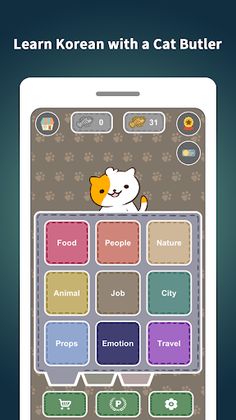 Quiz Cat : Learn Korean - Screenshot 1