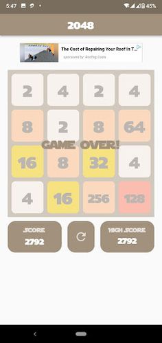 2048 Popular Math Puzzle Game - Screenshot 2