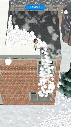 Roof Snow Avalanche 3D - Screenshot 2