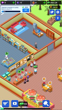 Burger & Pizza Idle Tycoon - Screenshot 1