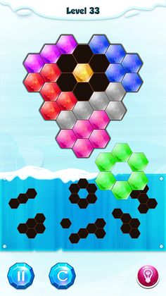 Hexa IceLand - puzzle game - Screenshot 4