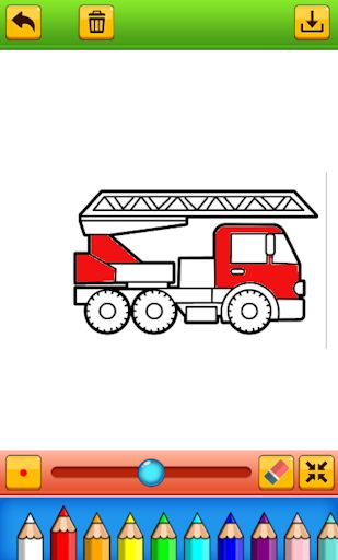 fire truck coloring book - Screenshot 3