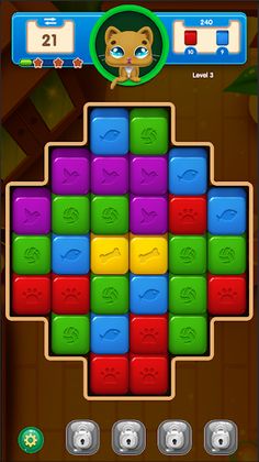 Kitty Blocks - Match 3 Puzzles - Screenshot 2