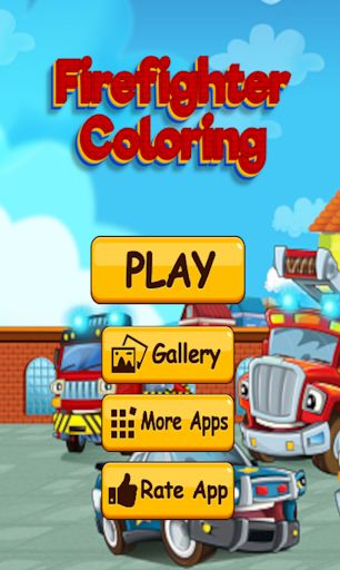 fire truck coloring book - Screenshot 2