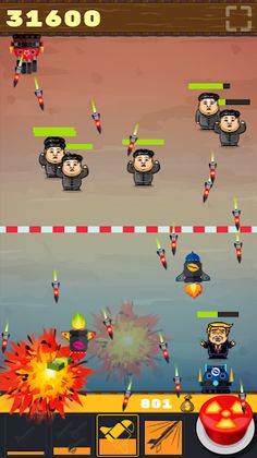 Trump vs Kim - the big red but - Screenshot 3