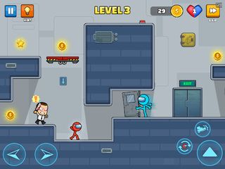 Red and Blue Stickman Game - Screenshot 1